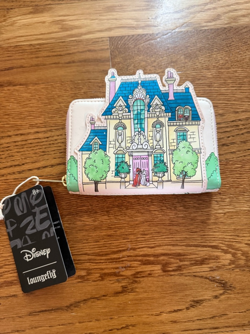 Disney Loungefly Aristocats Marie House Zip Around Wallet NWT